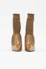 Dolce & Gabbana Patent Sock Ankle Boot