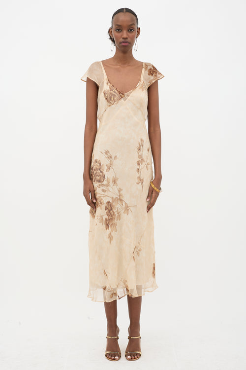 Dolce & Gabbana SS 1997 Sheer Floral Dress