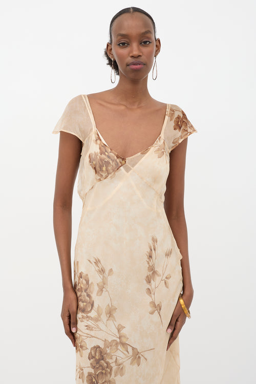 Dolce & Gabbana SS 1997 Sheer Floral Dress