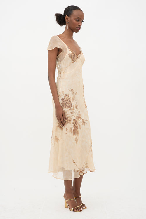 Dolce & Gabbana SS 1997 Sheer Floral Dress