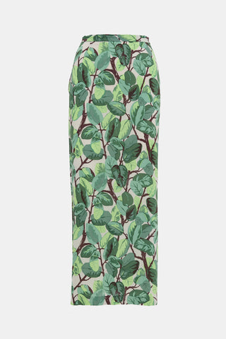 Dolce & Gabbana SS 1997 Silk Leaf Print Skirt