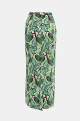 Dolce & Gabbana SS 1997 Silk Leaf Print Skirt