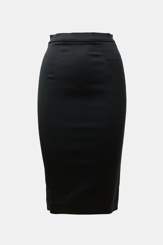 Dolce & Gabbana Satin Pencil Skirt