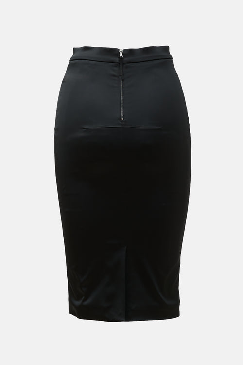 Dolce & Gabbana Satin Pencil Skirt