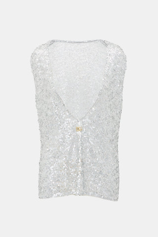 Dolce & Gabbana Sequin DG Sleeveless Top