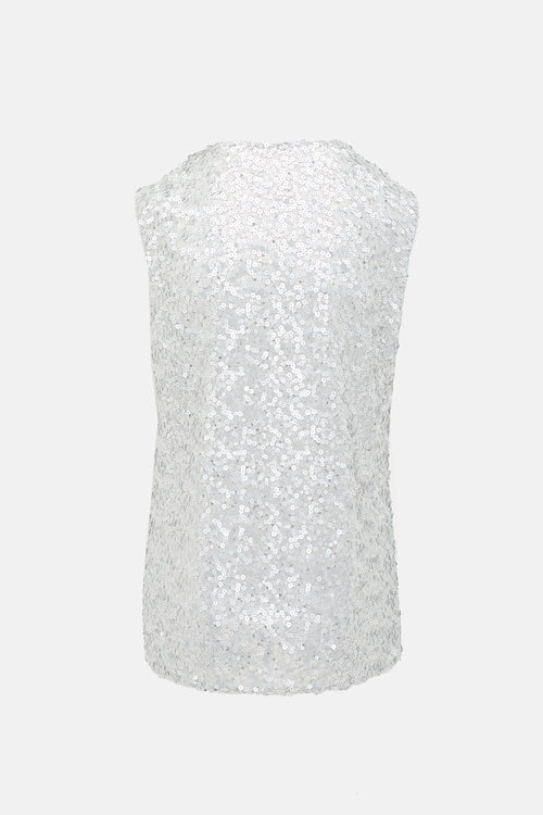 Dolce & Gabbana Sequin DG Sleeveless Top