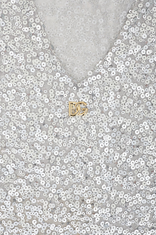 Dolce & Gabbana Sequin DG Sleeveless Top
