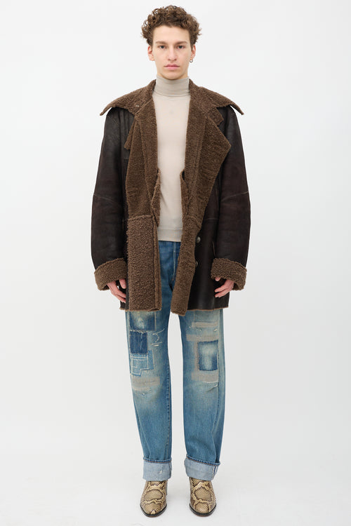 Dolce & Gabbana Shearling Double Breasted Coat