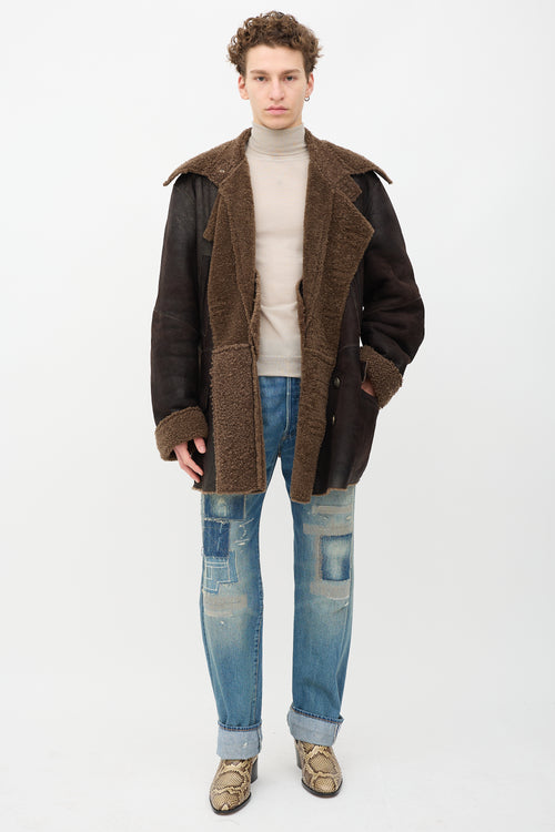 Dolce & Gabbana Shearling Double Breasted Coat