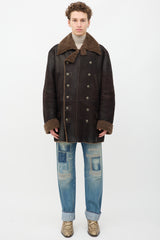 Dolce & Gabbana Shearling Double Breasted Coat