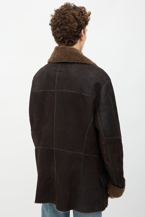 Dolce & Gabbana Shearling Double Breasted Coat