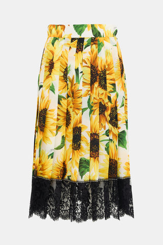 Dolce & Gabbana Silk Sunflower Dress