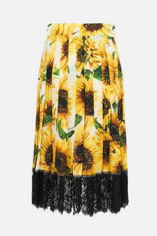 Dolce & Gabbana Silk Sunflower Dress