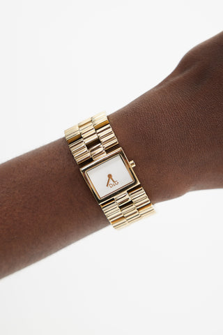 Dolce & Gabbana Stainless Steel Gold Square Watch
