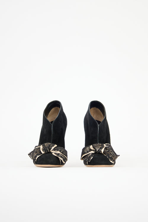 Dolce & Gabbana Suede Bow Heel