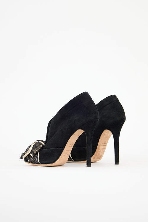 Dolce & Gabbana Suede Bow Heel