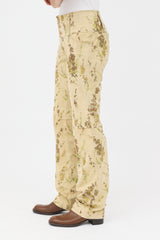 Dolce & Gabbana Vintage Suede Floral Pant