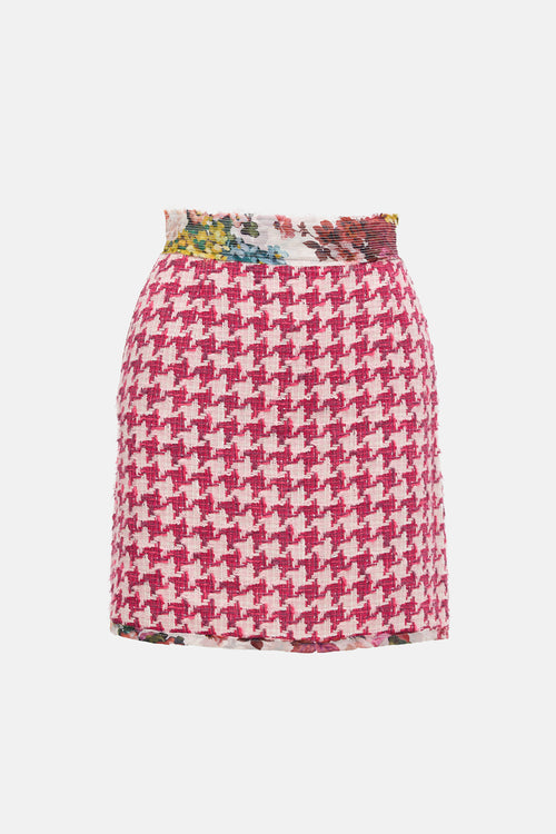 Dolce & Gabbana Tweed Patterned Mini Skirt