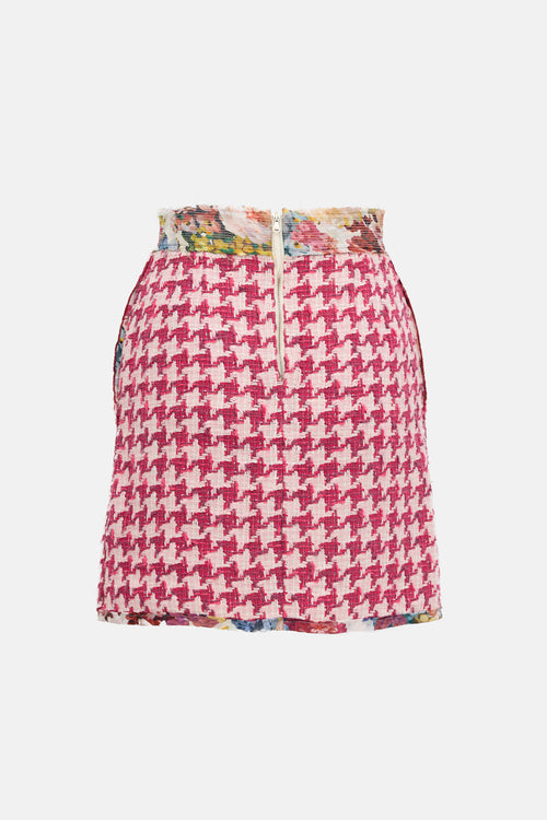 Dolce & Gabbana Tweed Patterned Mini Skirt