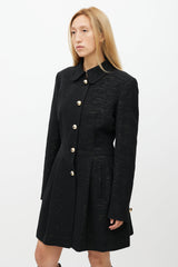 Dolce & Gabbana Black & Gold Sparkly Coat