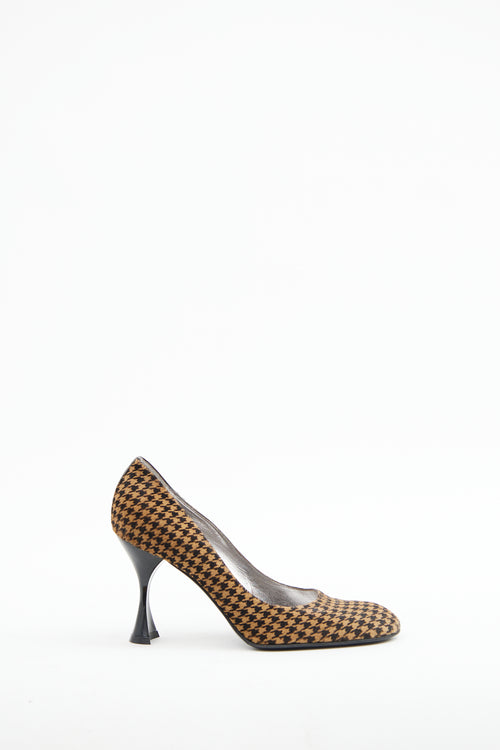 Dolce & Gabbana Brown Houndstooth Pump