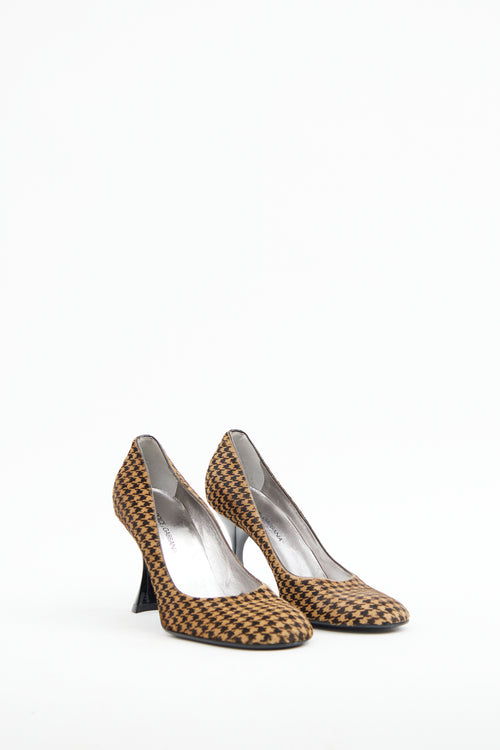 Dolce & Gabbana Brown Houndstooth Pump