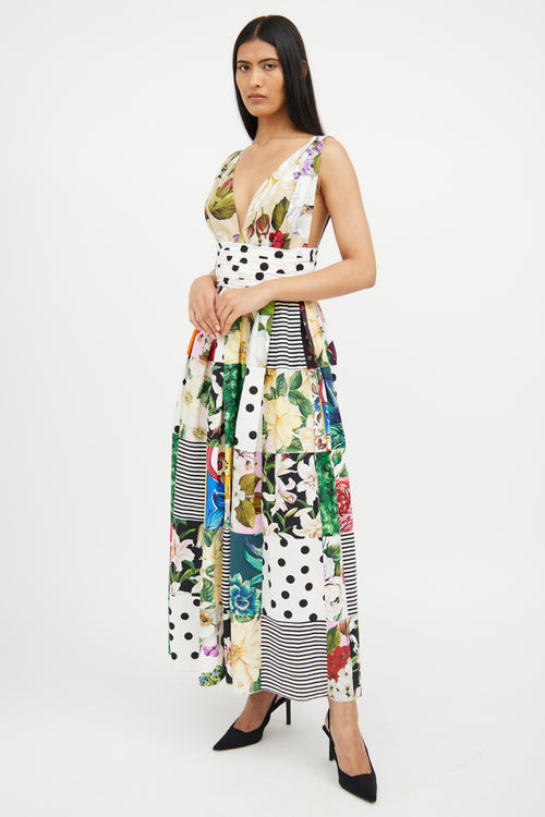 Dolce & Gabbana Multi Patchwork Poplin Dress