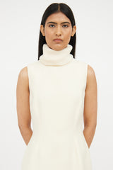 Dolce & Gabbana Cream Turtleneck Dress