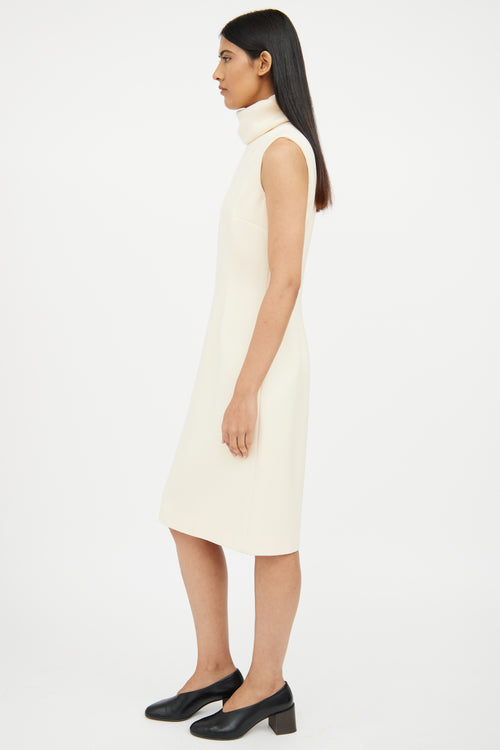 Dolce & Gabbana Cream Turtleneck Dress