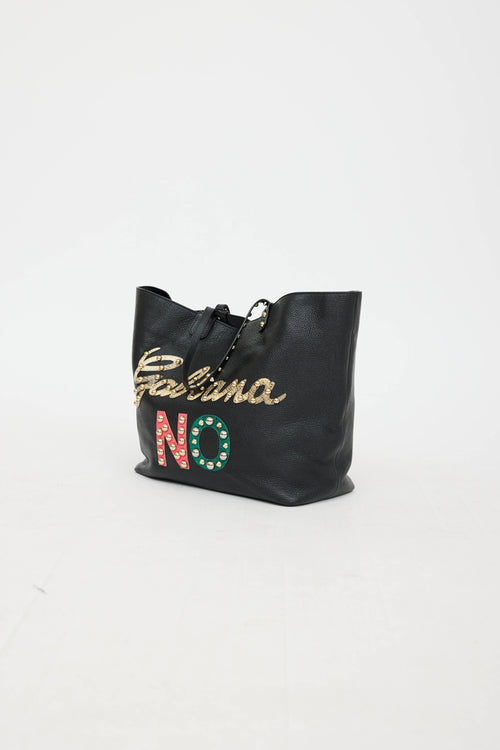 Leather Beatrice Studded Tote Bag