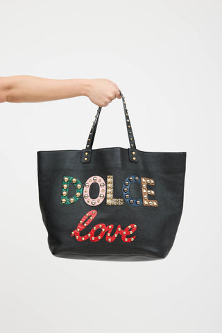 Leather Beatrice Studded Tote Bag