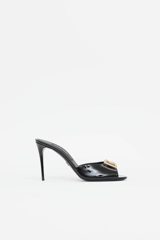 Dolce & Gabbana Patent Logo Sandal