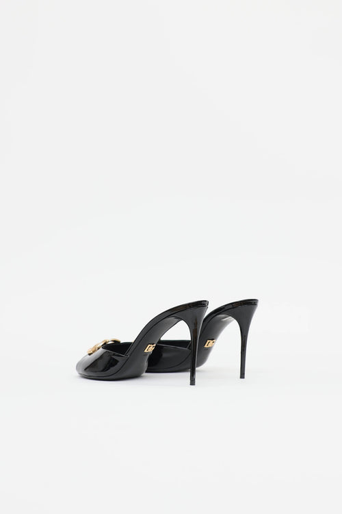 Dolce & Gabbana Patent Logo Sandal