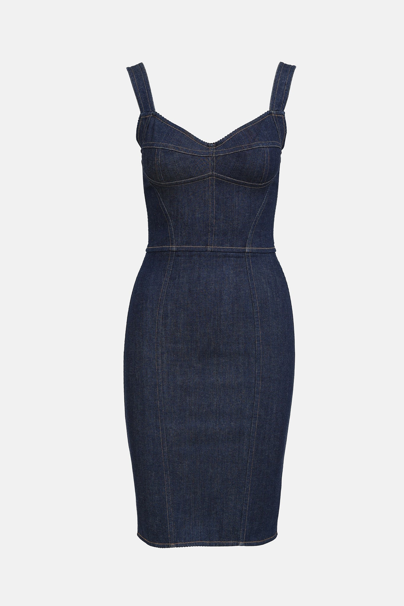 Dolce & Gabbana // Denim Paneled Midi Dress – VSP Consignment