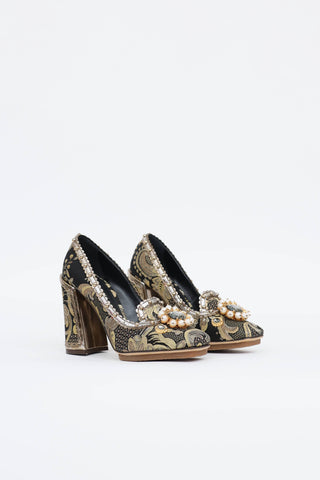 Dolce & Gabbana Brocade Heel