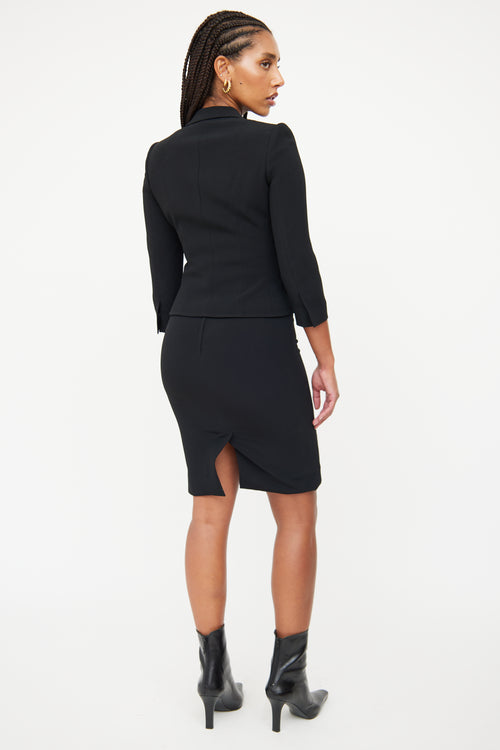 Dolce & Gabbana Black Blazer & Skirt Co-Ord Set