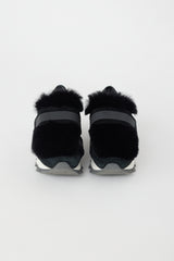 Dolce & Gabbana Black Mesh & Fur Sneaker