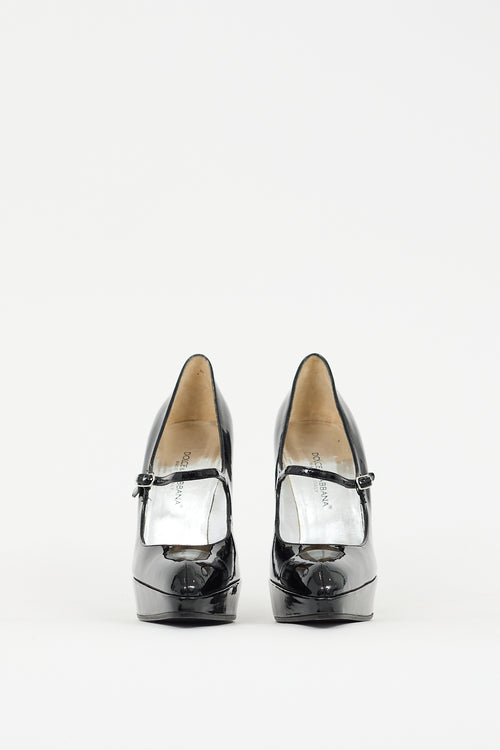 Dolce & Gabbana Black Patent Leather Mary Jane Pump