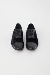 Dolce & Gabbana Black Leather & Velvet Oxford
