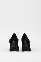 Dolce & Gabbana Black Suede Vally Mary Jane Pump