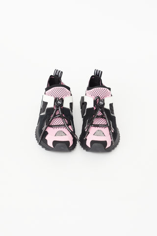 Dolce & Gabbana Black & Pink Mesh Sock Sneaker