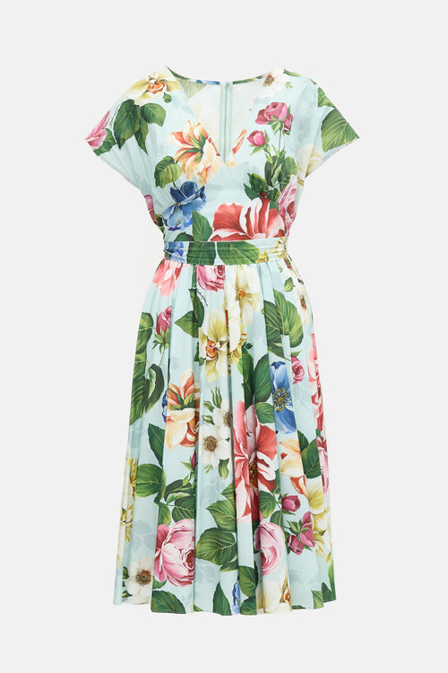 Dolce & Gabbana Floral Gathered Dress