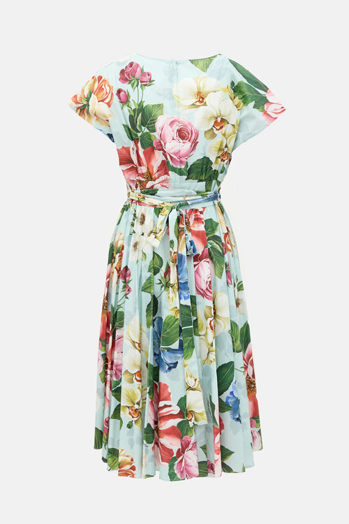 Dolce & Gabbana Floral Gathered Dress
