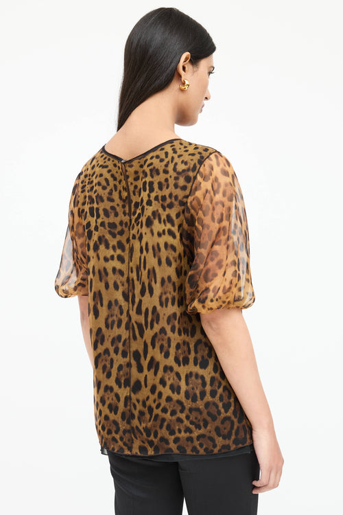 Dolce & Gabbana Silk Patterned Puffed Top