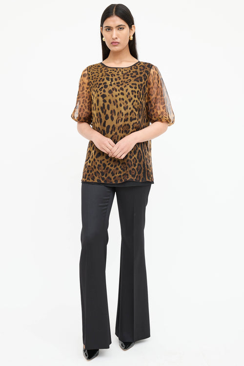 Dolce & Gabbana Silk Patterned Puffed Top