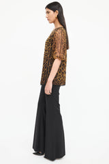 Dolce & Gabbana Silk Patterned Puffed Top