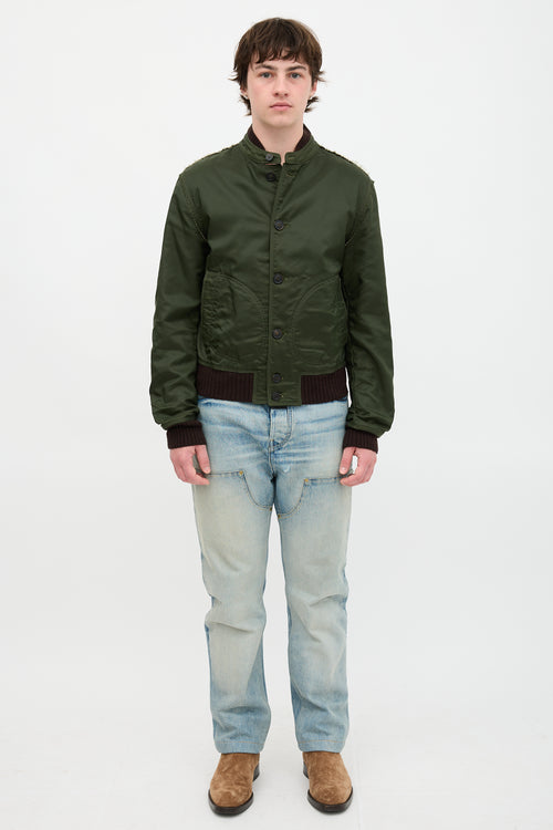 Dolce & Gabbana Button Front Bomber Jacket