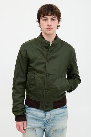 Dolce & Gabbana Button Front Bomber Jacket