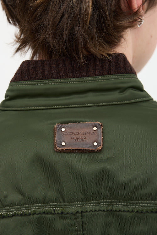 Dolce & Gabbana Button Front Bomber Jacket