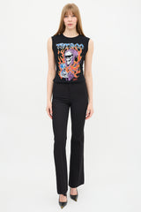 Dolce & Gabbana D&G Mesh Back Graphic Tank Top